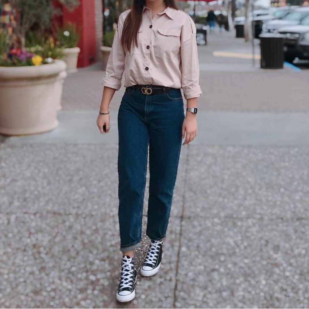 Zara mom jeans style